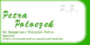 petra poloczek business card